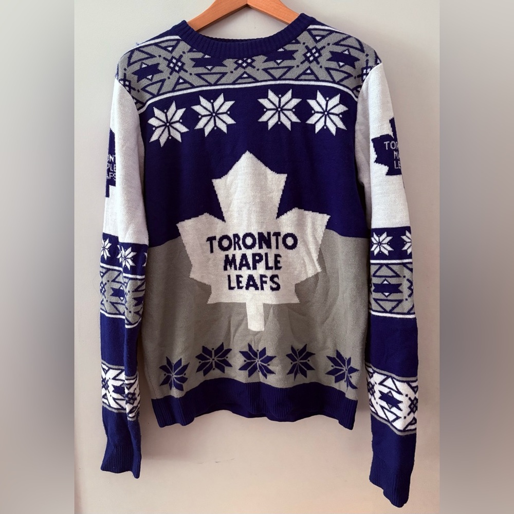 Toronto Maple Leafs Official NFL Christmas Holiday Knitted Ugly Sweater